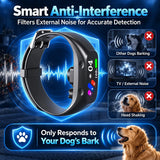Smart no-shock anti-bark collar, humane beep & vibration training, intelligent anti-interference, 3 modes & 5 sensitivity levels, adjustable 11-30 inches, fits all dog sizes, perfect for multiple occasions.*black