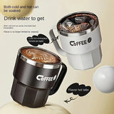 400ml Dual-Drink Coffee Cup: 304 Stainless Steel, Hot/Cold Brew, Switch Between Direct-Sip & Wide-Mouth, Lightweight & Leak-Proof for On-the-Go./red