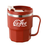 400ml Dual-Drink Coffee Cup: 304 Stainless Steel, Hot/Cold Brew, Switch Between Direct-Sip & Wide-Mouth, Lightweight & Leak-Proof for On-the-Go./beige