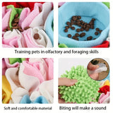 Pet Snuffle Mat Slow Feeder Bowl: Polyester Bite-Resistant Squeaky Toy, Non-Slip Base, Machine Washable, Universal for Dogs & Cats, Stress Relief Foraging Training, Healthy Slow Feeding.(baby blue)