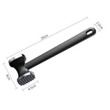 Dual-Sided Multi-Function Meat Mallet, 36 Spikes for Deep Tendon Cutting & Tenderizing, Flat Side for Smashing Cucumbers & Garlic, Nylon Handle with Zinc Alloy Head, Practical Kitchen Tool./silver