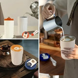 Smart Temp-Display Tumbler: 15.5oz Large Capacity, See the Temp, Enjoy Hot/Cold Freely – Just Right Every Sip（coffee color）