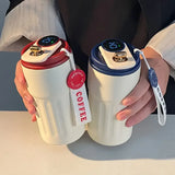 Smart Temp-Display Tumbler: 15.5oz Large Capacity, See the Temp, Enjoy Hot/Cold Freely – Just Right Every Sip./blue