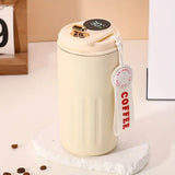 Smart Temp-Display Tumbler: 15.5oz Large Capacity, See the Temp, Enjoy Hot/Cold Freely – Just Right Every Sip./blue