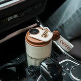 Smart Temp-Display Tumbler: 15.5oz Large Capacity, See the Temp, Enjoy Hot/Cold Freely – Just Right Every Sip/(Gradient green)