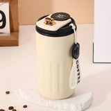 Smart Temp-Display Tumbler: 15.5oz Large Capacity, See the Temp, Enjoy Hot/Cold Freely – Just Right Every Sip/(Gradient green)