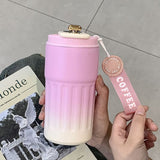 Smart Temp-Display Tumbler: 15.5oz Large Capacity, See the Temp, Enjoy Hot/Cold Freely – Just Right Every Sip/(Gradient green)