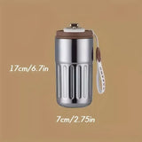 Smart Temp-Display Tumbler: 15.5oz Large Capacity, See the Temp, Enjoy Hot/Cold Freely – Just Right Every Sip/(Graduated powder)
