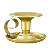 2PCS Handmade Iron Art Vintage Candle Holders, Matte Texture Lights Up Romantic Moments (Gold)