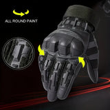 Full-Finger Multi-Functional Tactical Gloves, TPU Exoskeleton Impact Protection, Five-Finger Touchscreen Precision Control, Anti-Slip Wear-Resistant Palm, Essential for Outdoor Riding and Tactical Training./BLACK .L code
