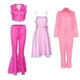 Barbie Jumpsuit Costume Light Pink, Size S for Halloween Cosplay