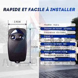 2 Pcs Flo2r-S 433.92 MHz 2-Button Electric Garage Door Remote Control, Compatible with the Nice Remote Garage Door Remote Control