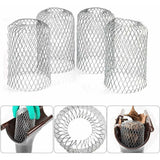 4 Flexible Aluminum Gutter Filters, Mesh Leaf Stop, Gutter Strainer, Leaf Guard, Gutter Cover to Protect Gutters from Leaves, 8 cm Diameter