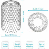 4 Flexible Aluminum Gutter Filters, Mesh Leaf Stop, Gutter Strainer, Leaf Guard, Gutter Cover to Protect Gutters from Leaves, 8 cm Diameter
