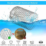 4 Flexible Aluminum Gutter Filters, Mesh Leaf Stop, Gutter Strainer, Leaf Guard, Gutter Cover to Protect Gutters from Leaves, 8 cm Diameter