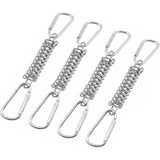 4 Pcs Spring Loop Tension Blind Fixing, Shade Sail Fixings Accessories in Stainless Steel with 4 Helical Springs and 8 Carabiners for Tents, Awnings
