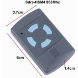 1 Pack Sdre HSM4 868 MHz Garage Door Remote Control with 4 Buttons, Blue Replaces Hormann 868 MHz Transmitters, HS4, HSM2, HSP4, HS1, Tubauto HSM4