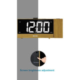 Projection Alarm Clock for Bedrooms with Indoor and Outdoor Temperature Display Dual Alarm Multicolor Backlit Projection Clock