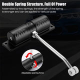 Automatic Door Closer, Spring-Loaded Door Closer, Adjustable Zinc Alloy Automatic Closing for Living Room or Shop, Controls up to 40KG