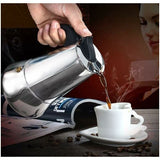 Italian Coffee Maker, 2 Cup Stainless Steel Compatible with All Stovetops, 100 ml
