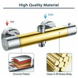 Thermostatic Column, Brass Shower Faucet High G3 4, Low G1 2, 26.4 mm, 21 mm, 150 mm