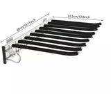 Expandable Trouser Rack, Trouser Hanger, Pant Rack, 9 Scarves, Hanging Rail, Expandable Trousers for Wardrobe, Left Side Mount, 48 cm