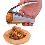 Nutcracker, Fits All Nuts, Minimal Effort to Crack Hard Shells, No Flying Shells and No Pinched Fingers, Silver