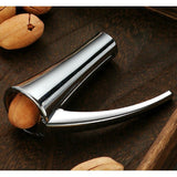 Nutcracker, Fits All Nuts, Minimal Effort to Crack Hard Shells, No Flying Shells and No Pinched Fingers, Silver