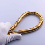 Gold Anti-Kink Flexible Shower Hose Stainless Steel with Solid Brass Connector, 1.5 m, 59 Inch