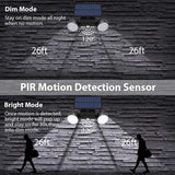 2 Pcs Powerful Outdoor Solar Light, 30 LED Security Light Motion Sensor Three Head Spotlights Wireless Lighting Waterproof IP65 Large 360 Solar