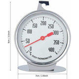 Oven Cooking Thermometer, Temperature Gauge Instant Read Thermometer Stainless Steel Probe with Hook for Oven Cooking or BBQ, 7 x 9 cm