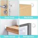 6 Pcs Wall Mounted Door Stopper, Self Adhesive Silicone Door Stopper, Strong Door Stop for Cabinet, Kitchen, Bathroom and Office Doors