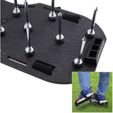1 Pair Lawn Aerator, Lawn Scarifier Scarifier Spiked Shoes with Adjustable Straps, Universal Indoor and Outdoor, Black