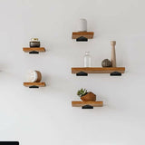 4 Pcs Floating Shelf Brackets, Invisible Triangle Wall Mounted Shelf Brackets, Metal Wall Shelf Brackets for Shelves