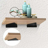 4 Pcs Floating Shelf Brackets, Invisible Triangle Wall Mounted Shelf Brackets, Metal Wall Shelf Brackets for Shelves