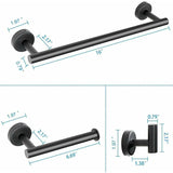 4 Pcs Bathroom Hardware Set, Matte Black Bathroom