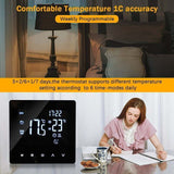 Smart Thermostat Temperature Controller for Electric Heating LCD Display Touch Screen Weekly Programmable Floor Heating Thermostats for Home Office