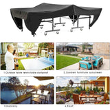Waterproof Dustproof Table Tennis Cover Black, Black, 280 x 153 x 73 cm