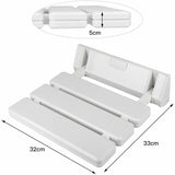 Folding Shower Seat in Aluminum and ABS, 330 x 320 x 70 mm