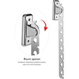2 Pack Stainless Steel Folding Wall Mounted Clothes Drying Racks, Wall Mounted Foldable Clothes Hanger with Screws and Plugs for Bedroom Living Room