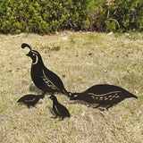 Outdoor Metal Garden Decor, Quail Farm Garden Art Metal Statues Decor Garden Decoration Lawn Path Sidewalk Garden, European Retro Style