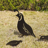 Outdoor Metal Garden Decor, Quail Farm Garden Art Metal Statues Decor Garden Decoration Lawn Path Sidewalk Garden, European Retro Style