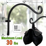 2 Pack Iron Hanging Plant Holder, Simple Wall Plant Hanger