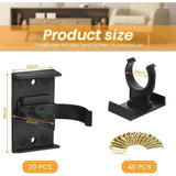 20 Pcs Furniture Leg Fixing Clips to Kitchen Plinth Clips Screw-on Plinth Clips Kickboard Clips Kitchen Plinth Fixing Clips with 40, 28 mm, 32 mm