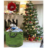 Extra-Strong Gardening Bag with Handles, Green Leaf Collection Bag with Military Canvas, H 45.7 cm, D 55.8 cm, 125 L