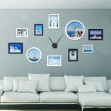 Large Wall Clock with Simple Black Hands, No Numerals, High Longitudinal Axis Clock Movement Mechanism with Long Hands, 31.5 cm