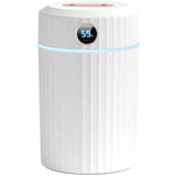Air Humidifier, Silent Ultrasonic Humidifier with Thermo-Hygrometer, Dual Nozzle, 36 Hours of Operation Time, Automatic Shut-Off, 7 LEDs, 2 L