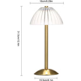 USB Rechargeable Table Lamp, LED Bedside Lamp, Reading Lamp, with Touch Control for Adjustable Brightness, 3 Light Colors
