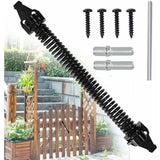 Spring Door Closer Adjustable Door Closer Outdoor Carbon Steel Spring Door Closer Screw Garden Door Closer for Household Gates Farm Fences, 14 Inch