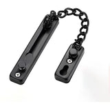 Door Chains, Anti-Theft Door Chain Lock, Reliable Stainless Steel Door Security Chain Door Latch Lock Ideal for Home Hotel, Black